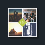 Toile 4 Collage de photos Monogrammé<br><div class="desc">4 Collage de photos Monogrammed créé par vous peintures murales personnalisées - Toile Imprimer de Ricaso - ajoutez vos propres photos et texte à cette grande toile</div>