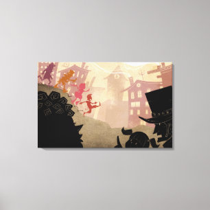 Toile 4 Petits Monstres - Marcher À Travers La Ville