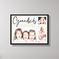 4 Photo Collage Les petits-enfants font la vie Gra