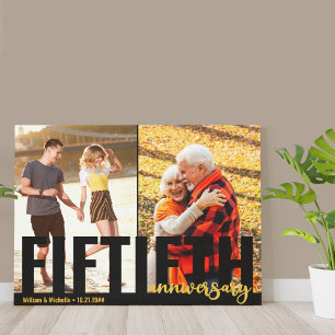 Toile 50e anniversaire Typographie surdimensionnée 2 Pho