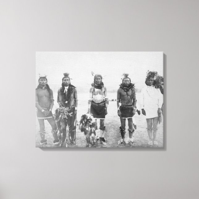 Toile 5 Danse de l'herbe Guerriers indiens Photographie (Recto)