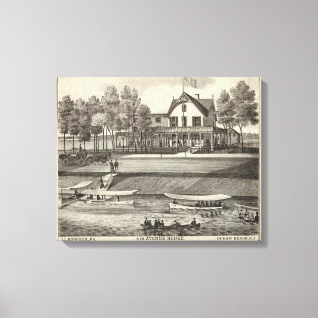 Toile 5th Avenue House, Ocean Beach, NJ (Recto)