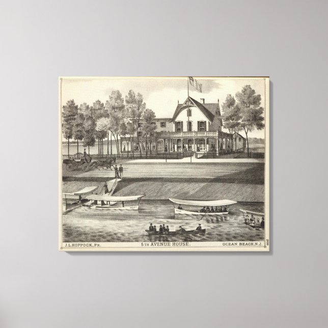 Toile 5th Avenue House, Ocean Beach, NJ (Recto)