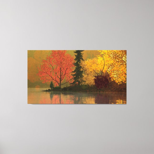 Toile 60"x40" avec image "Couleurs d'automne" (Recto)