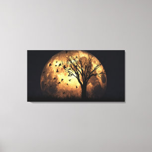 Toile 60"x40" avec image "Harvest Moon"
