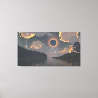 Toile 60" x 40" Canvas Art with "Eclipse" image