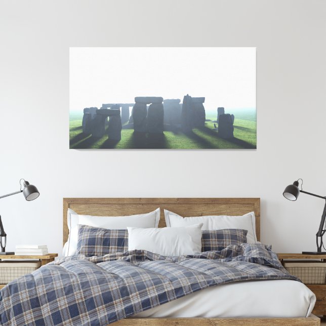 Toile 60 x 40 Canvas Art with "Stonehenge in Mist" image (Insitu(Chambre))