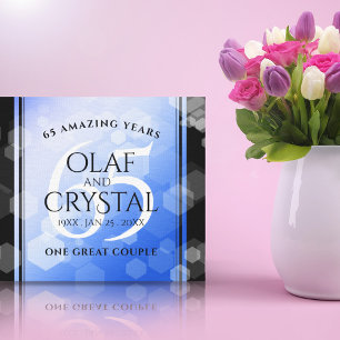 Toile 65e anniversaire de l'élégant Mariage Blue Sapphir