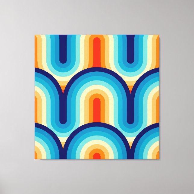 Toile 70s Rainbow Curves (Recto)