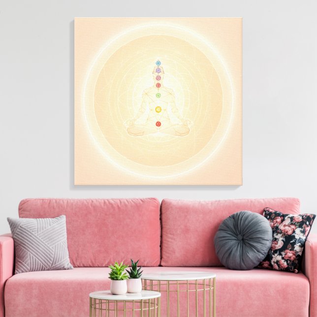 Toile 7 Chakra Meditation Wall Art | Spiritual Yoga  (Insitu(Salon))