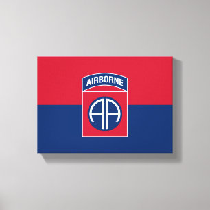Toile 82e division aérienne Flag Military Vétéran