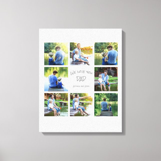 Toile 8 Collage Photo Cadeau pour Papa  (Recto)