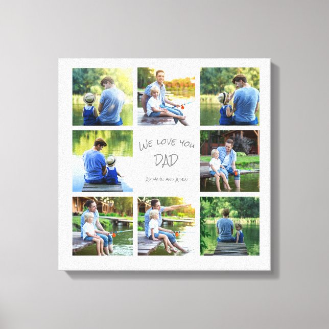 Toile 8 Collage Photo Cadeau pour Papa  (Recto)
