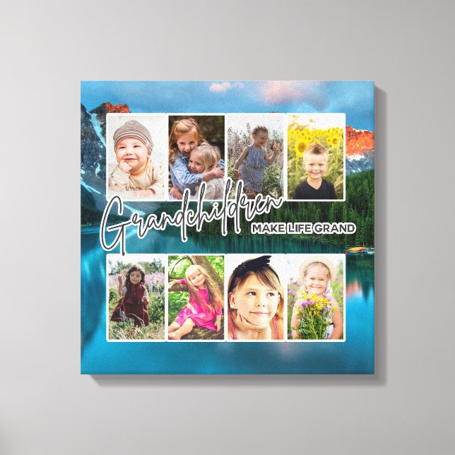 Toile 8 Photo "Les petits-enfants font la vie grand" (Recto)