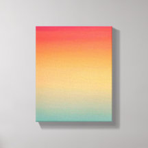 8x10 pouces Moderne arc-en-ciel Ciel rouge jaune b