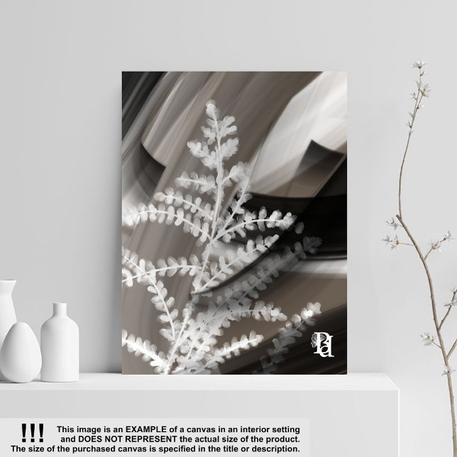 Toile 8x10" Terra’s Tender Whisper Abstract Brown Flower (Créateur téléchargé)