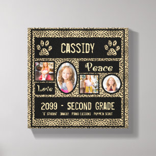 Toile 8x8 Cheetah Imprimer l'école Année Photo Collage