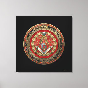 Toile [901] Master Mason - Carré Or & Compas