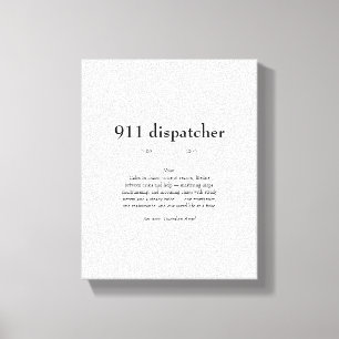 Toile 911 Cadeau d'appréciation du répartiteur d'urgence