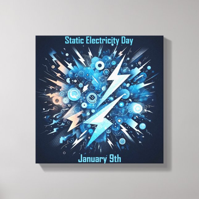 Toile 9 janvier - Journée de l'électricité statique (Recto)