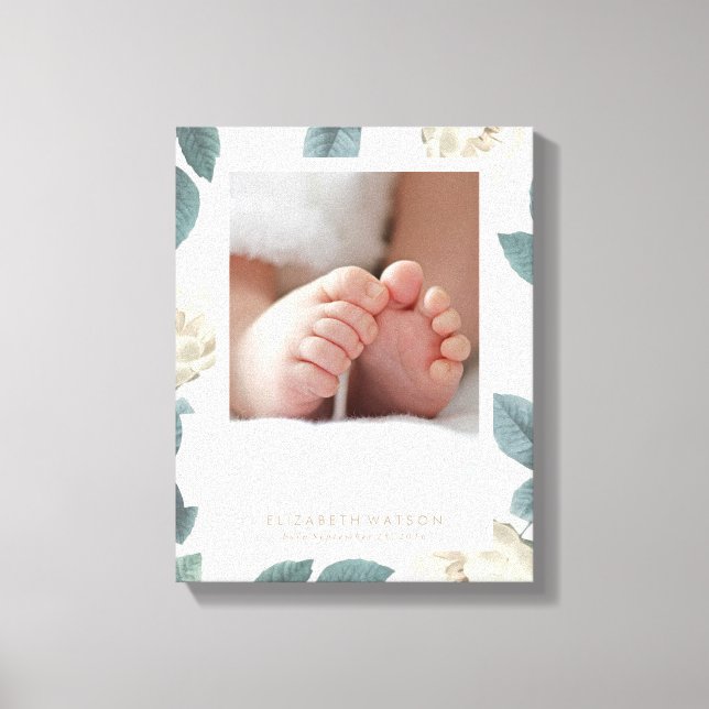 Toile à cadre floral rose blanche souple Imprimer (Recto)