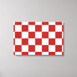 Toile à damiers rouge et blanc