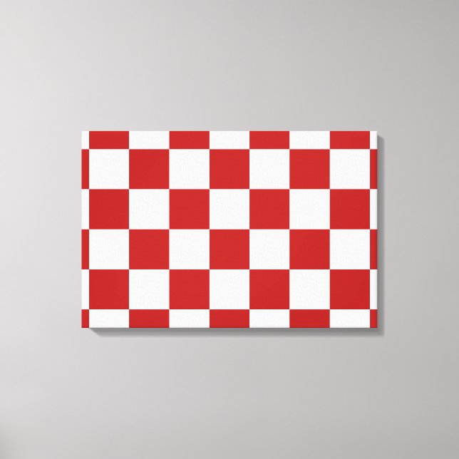 Toile à damiers rouge et blanc (Recto)