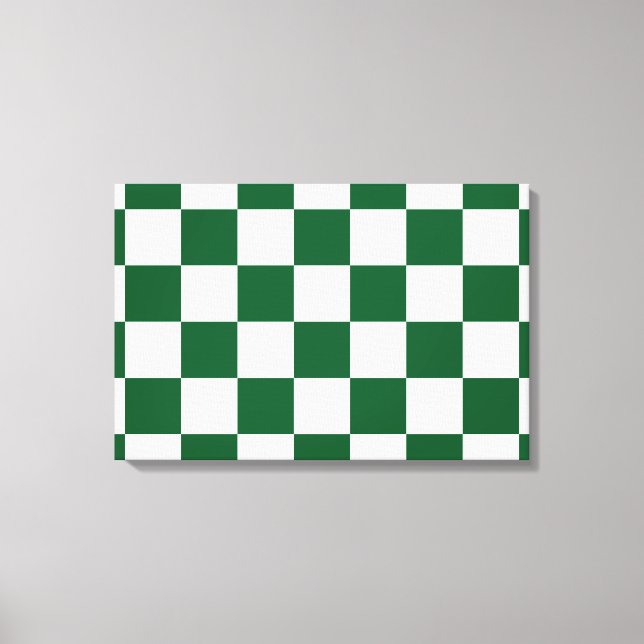 Toile à damiers vert et blanc (Recto)