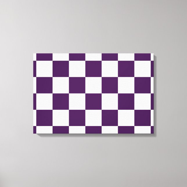 Toile à damiers violet et blanc (Recto)