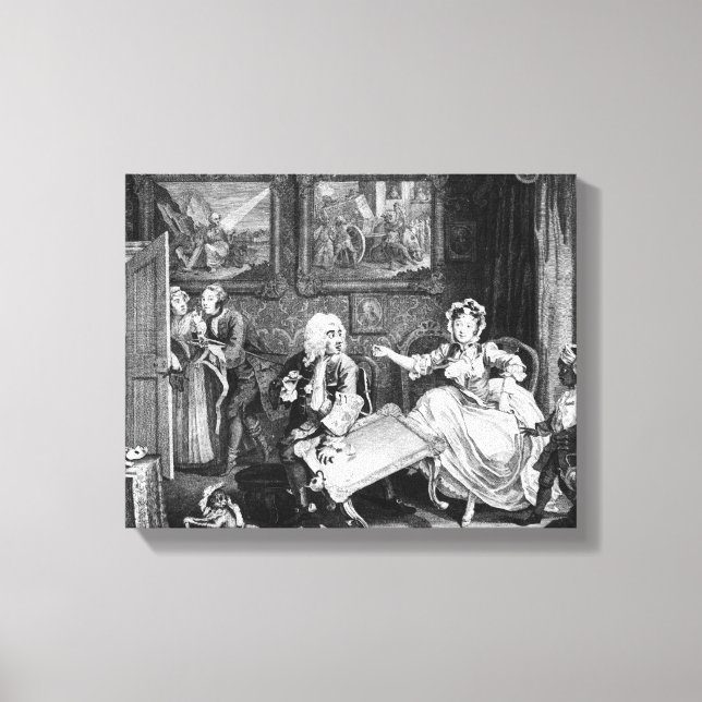 Toile A Harlot's Progress, plaque II, Quarrels (Recto)