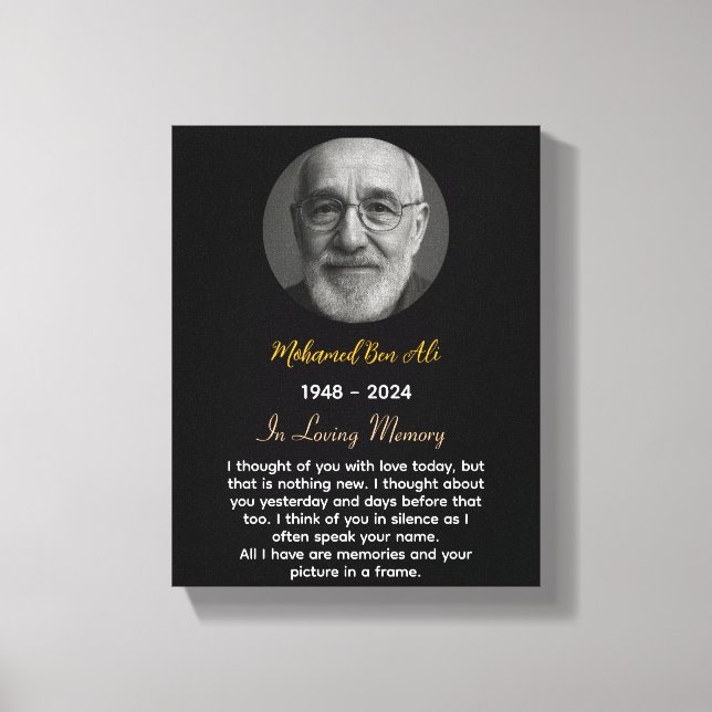 Toile À la mémoire de Grand-père (Recto)