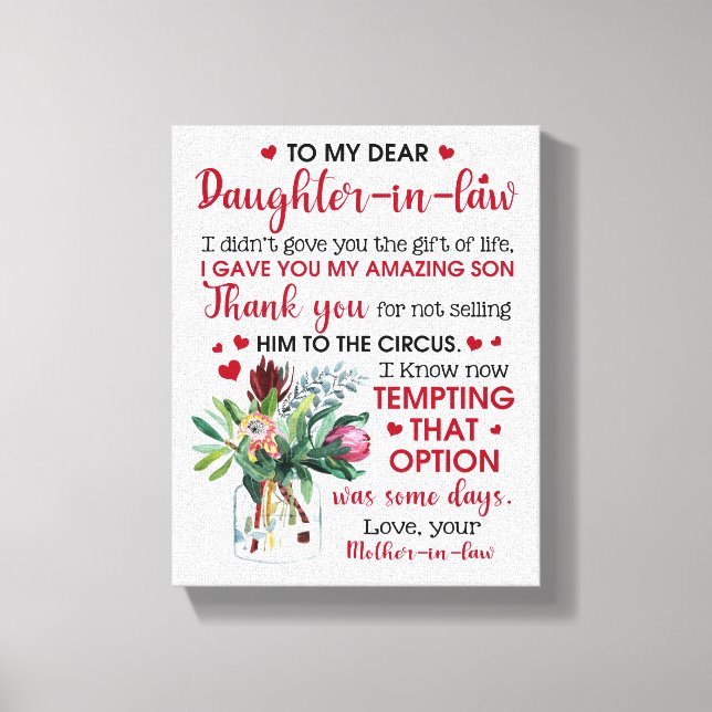 Toile À ma chère fille en droit (Recto)