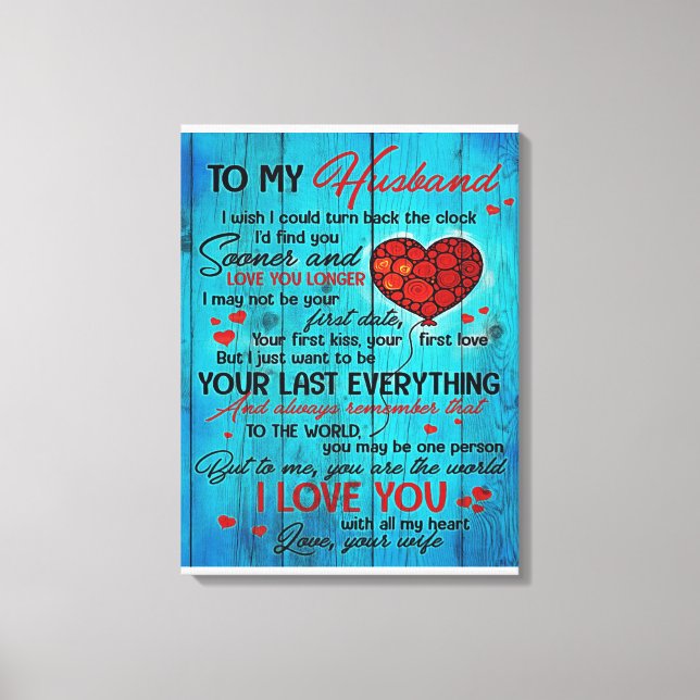 Toile À ma conception de mari | Citations D'Amour Au Mar (Recto)