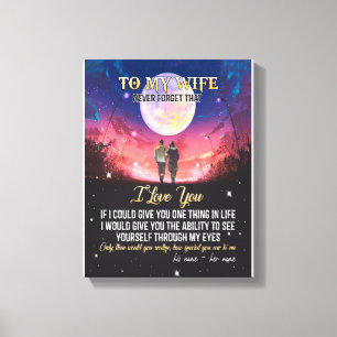 Toile À ma femme Lettre À Ma Femme Amour Du Mari