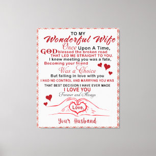 Toile À Ma Femme Merveilleuse Je Savais Que Vous Étiez U