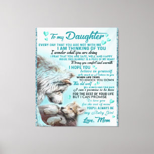 Toile À Ma Fille Lion Famille Cadeau, Fille Anniversair