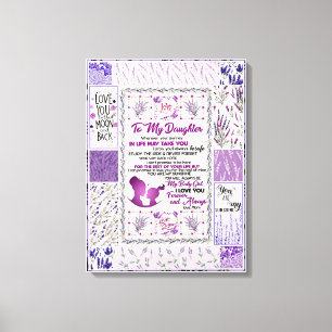 Toile À ma fille, ma petite fille, je t'aime pour toujou