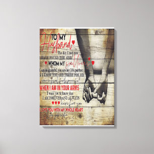 Toile À Ma Lettre De Mari, Citations D'Amour Cadeau