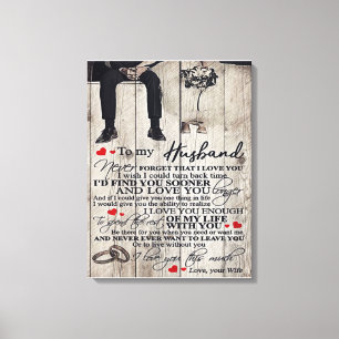 Toile À Ma Lettre De Mari, Citations D'Amour Cadeau