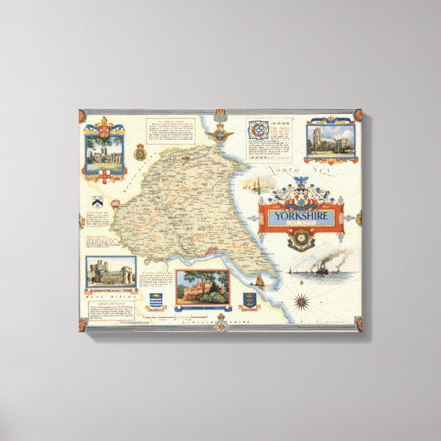 Toile A Map of Yorkshire : East Riding (Recto)