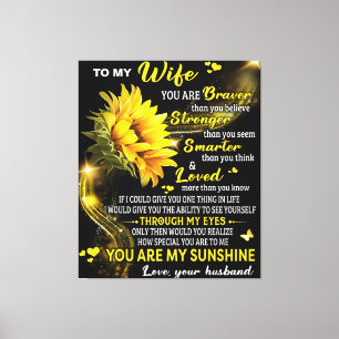 Toile À Mon Cadeau D'Anniversaire Femme De Tournesol, Co