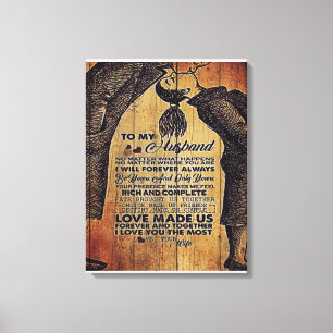 Toile À mon cadeau de mari LETTRE MARI Décor