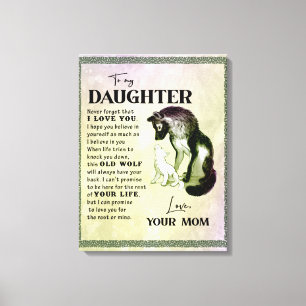 Toile À Mon Cadeau Fille, Lettre D'Amour Fille Et Maman