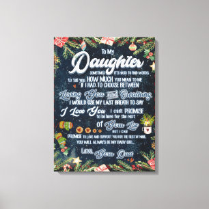 Toile À Mon Cadeau Fille, Lettre De Noël À Fille
