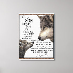 Toile À Mon Fils Cadeau, Maman Et Fils, Lettre D'Amour