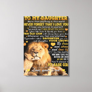 Toile À Mon Lion Femme Cadeau Anniversaire, Amour Femme