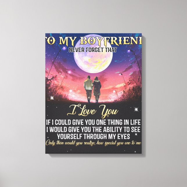 Toile À Mon Petit Ami Je T'Aime (Recto)