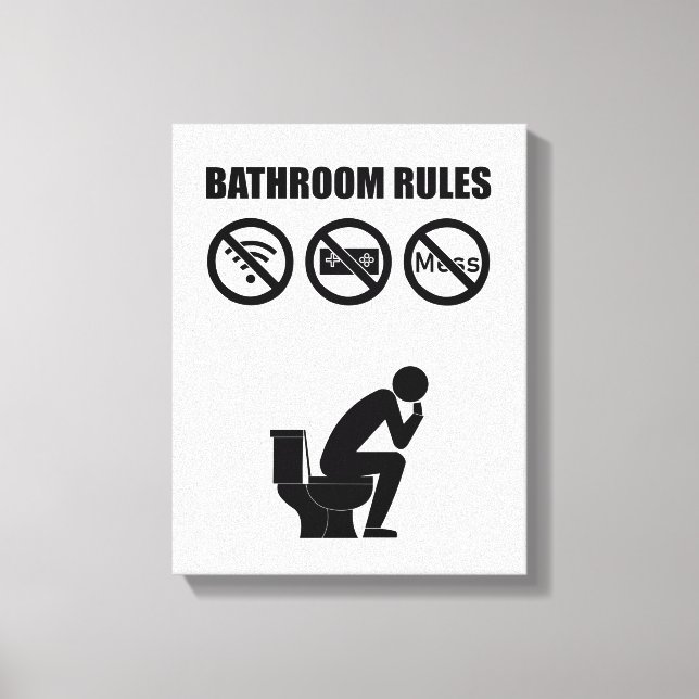 Toile A Set of Bathroom Rules (Recto)
