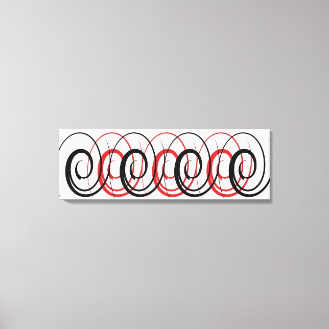 Toile à spirale rouge et noire (Recto)