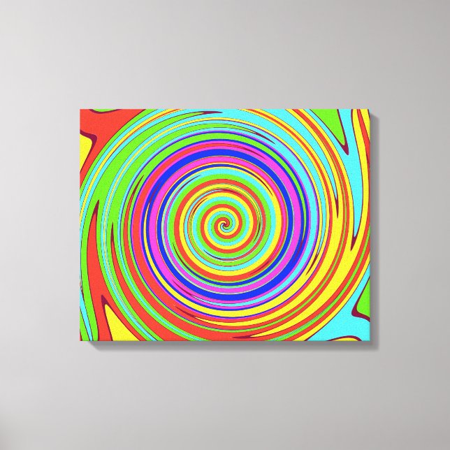 Toile à tourbillon de couleur spirale (Recto)